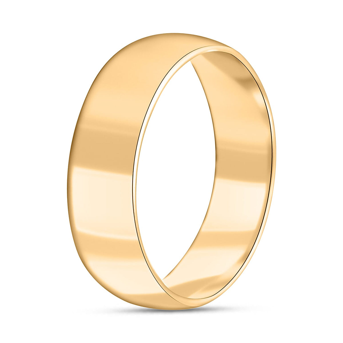 9K Yellow Gold Band Ring (6MM) 7539477 3