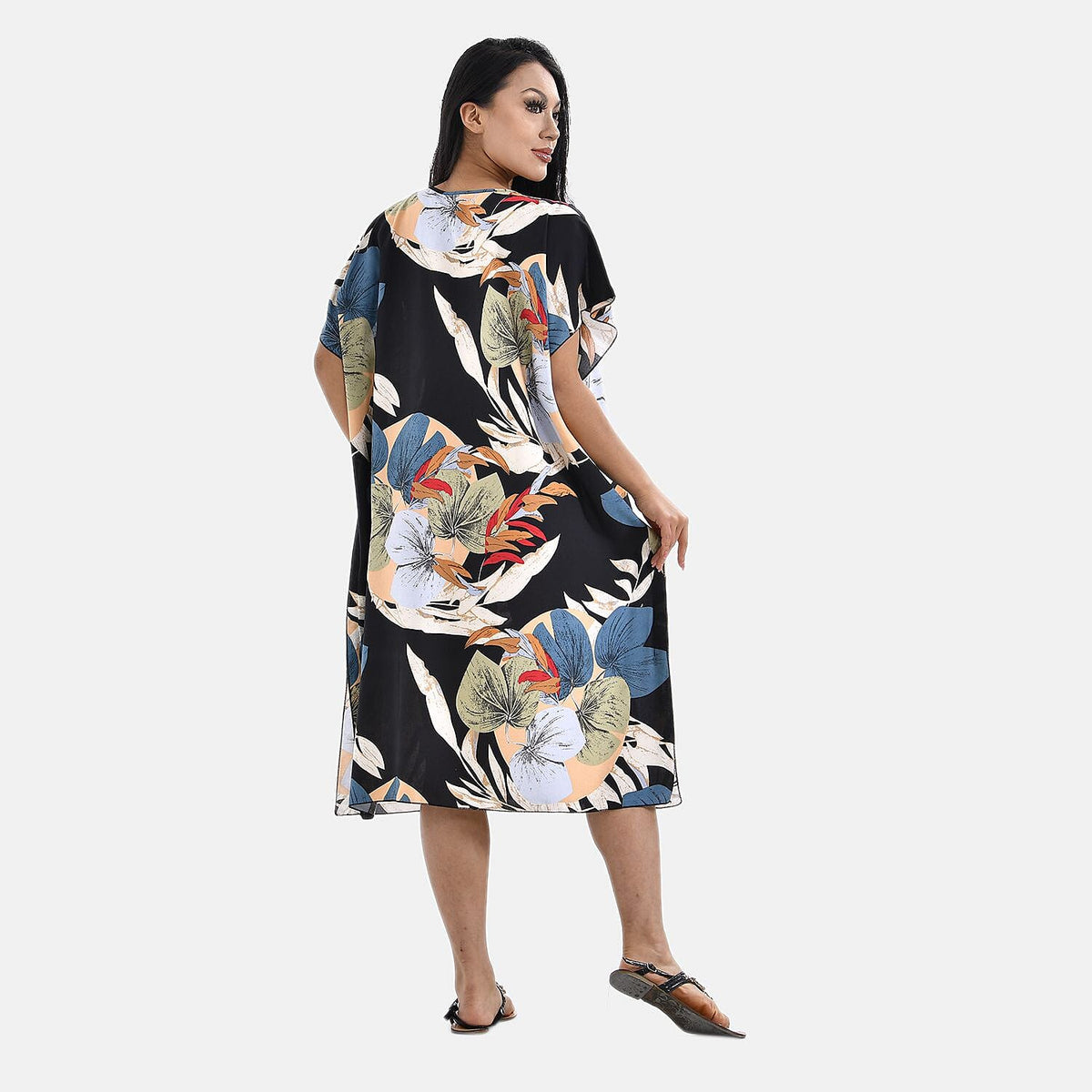 Closeout Deal Printed Maxi Kaftan Dress 7504587 1