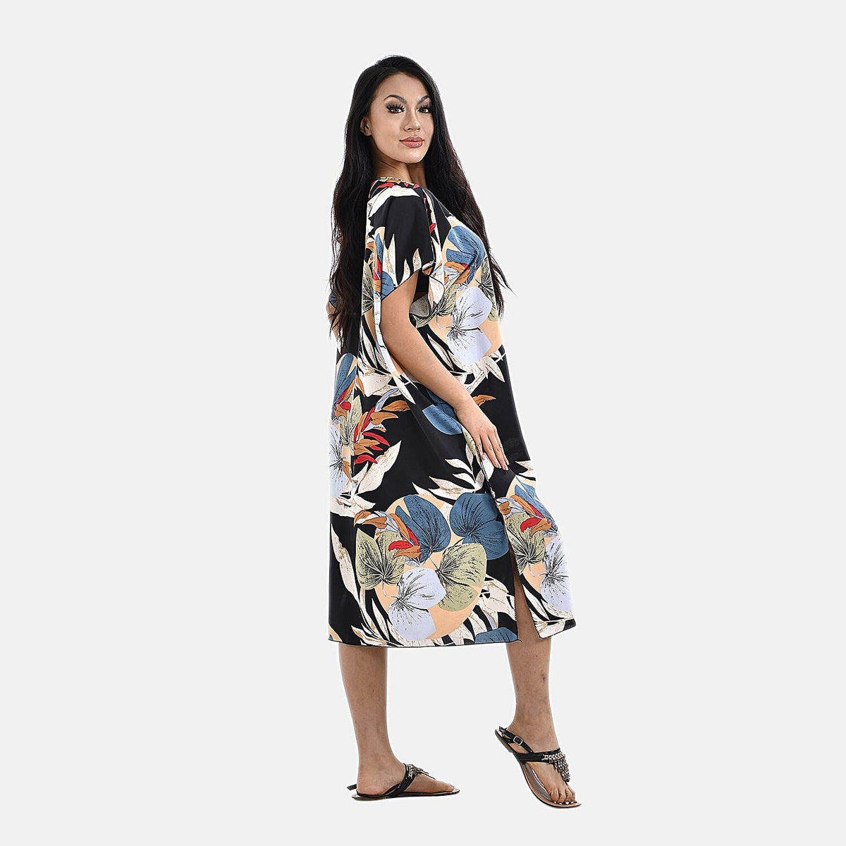 Closeout Deal Printed Maxi Kaftan Dress 7504587 3