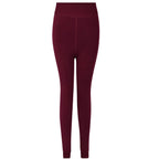 Closeout Deal Thermal Super Soft Feel Faux Fur Lined Cuffed Legging (Size 3XL-4XL) - Wine