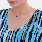 Closeout Deal 100% Viscose V-Neck Tie-Dye Stripe Pattern-Mid-Sleeve Dress (One Size) (8 TO 20) -  Green - Black