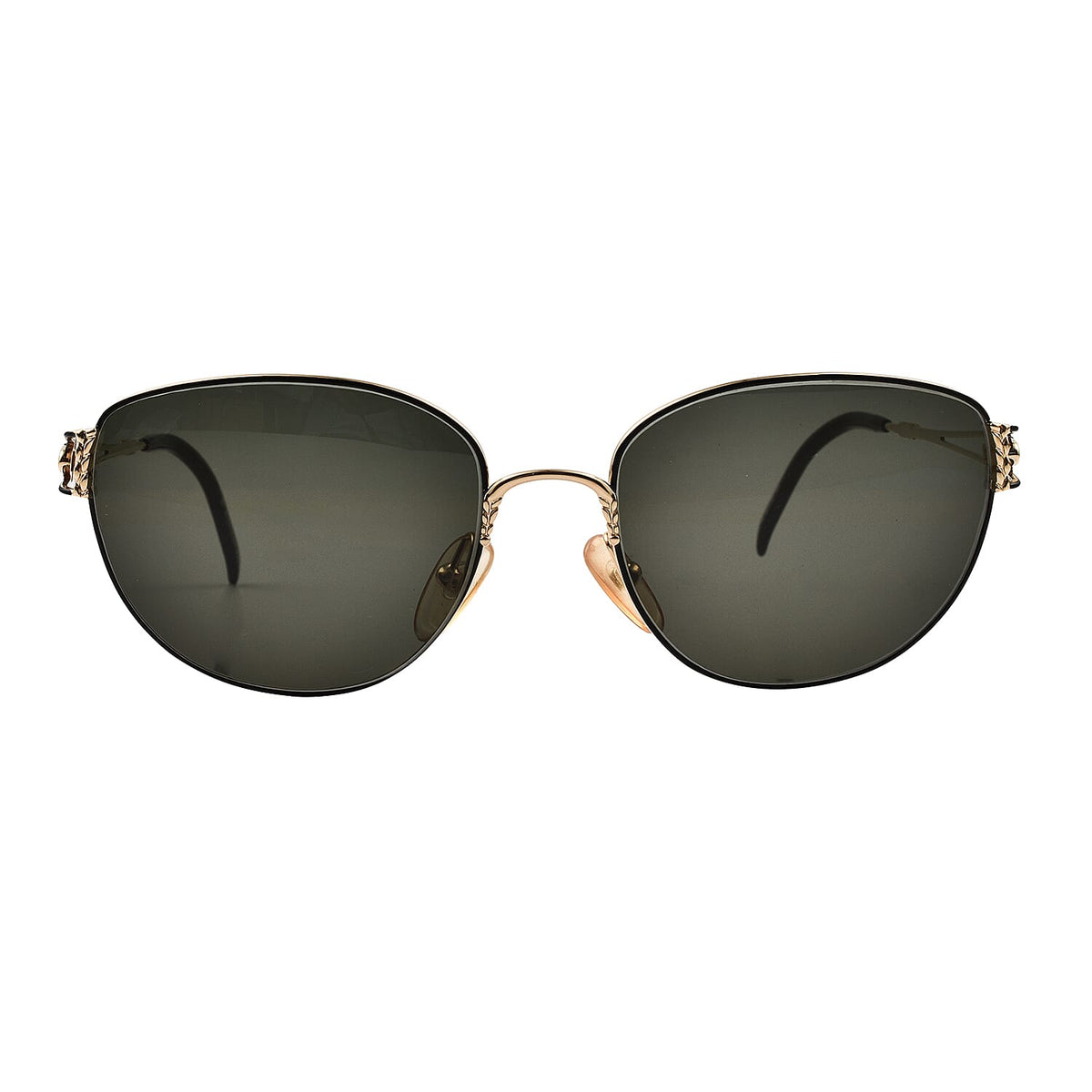 Closeout deal - Dior Vintage Metalcat Eye Sunglasses with Green Lenses - Green 7152404 0