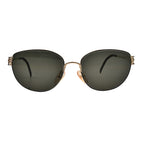 Closeout deal - Dior Vintage Metalcat Eye Sunglasses with Green Lenses - Green