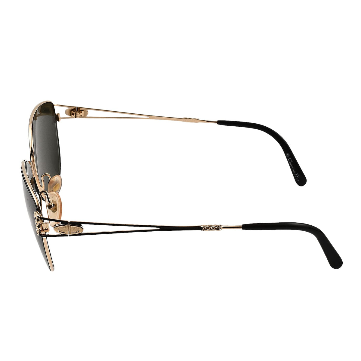 Closeout deal - Dior Vintage Metalcat Eye Sunglasses with Green Lenses - Green 7152404 3