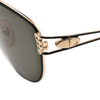 Closeout deal - Dior Vintage Metalcat Eye Sunglasses with Green Lenses - Green