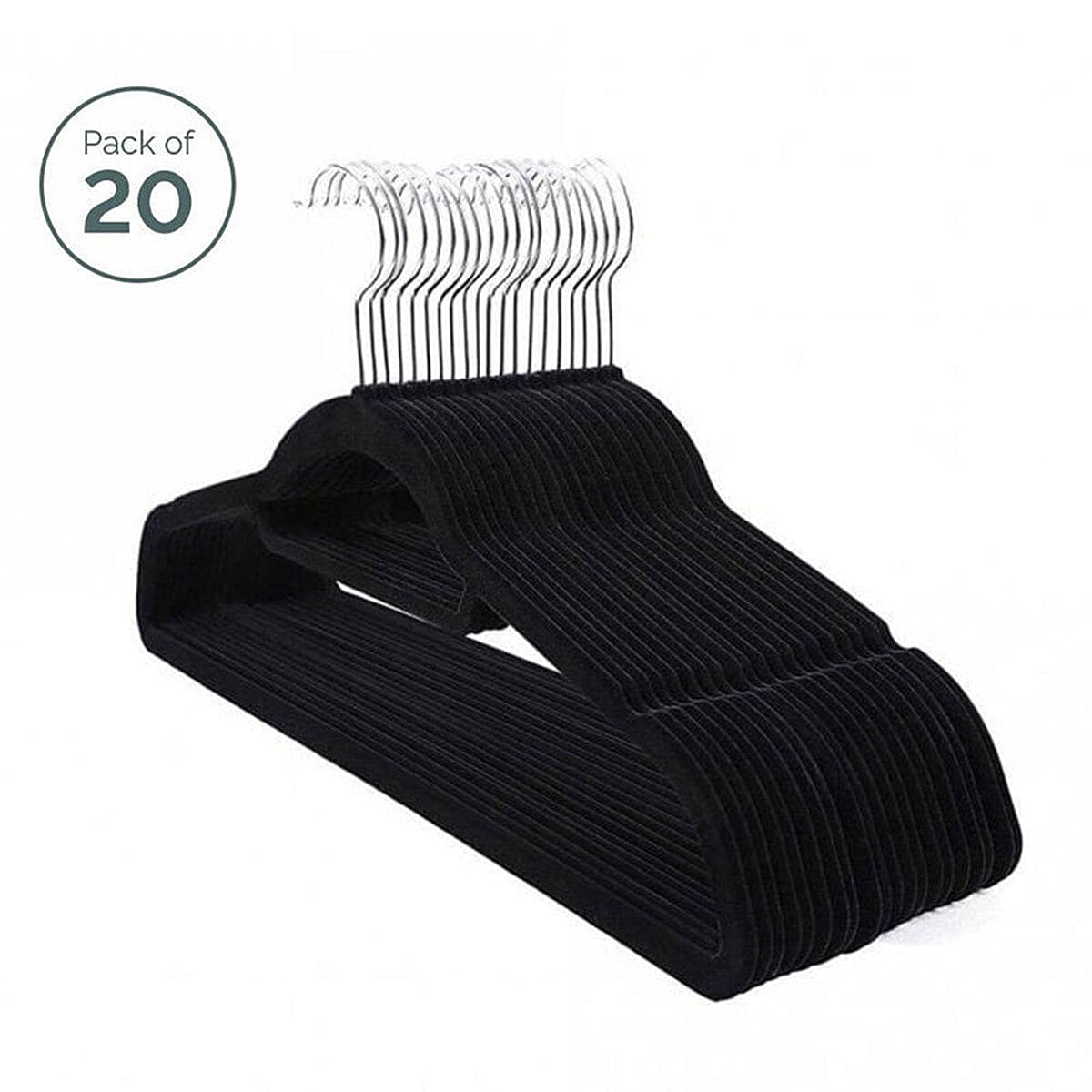 Velvet Non Slip Hangers Pack of 20 - Black 7834281 0