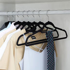 Velvet Non Slip Hangers Pack of 20 - Black