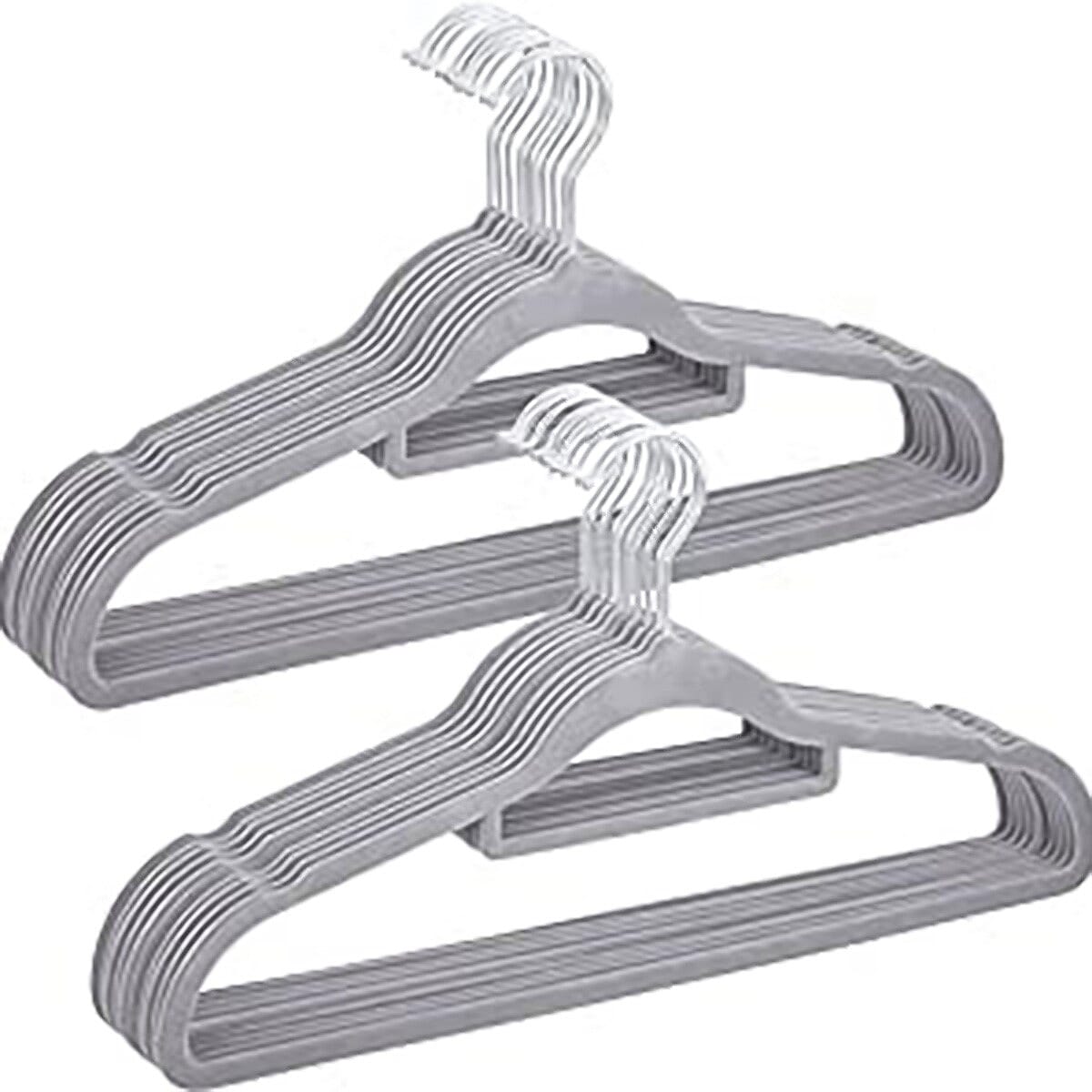 Velvet Non Slip Hangers Pack of 20 - Silver 7834282 0