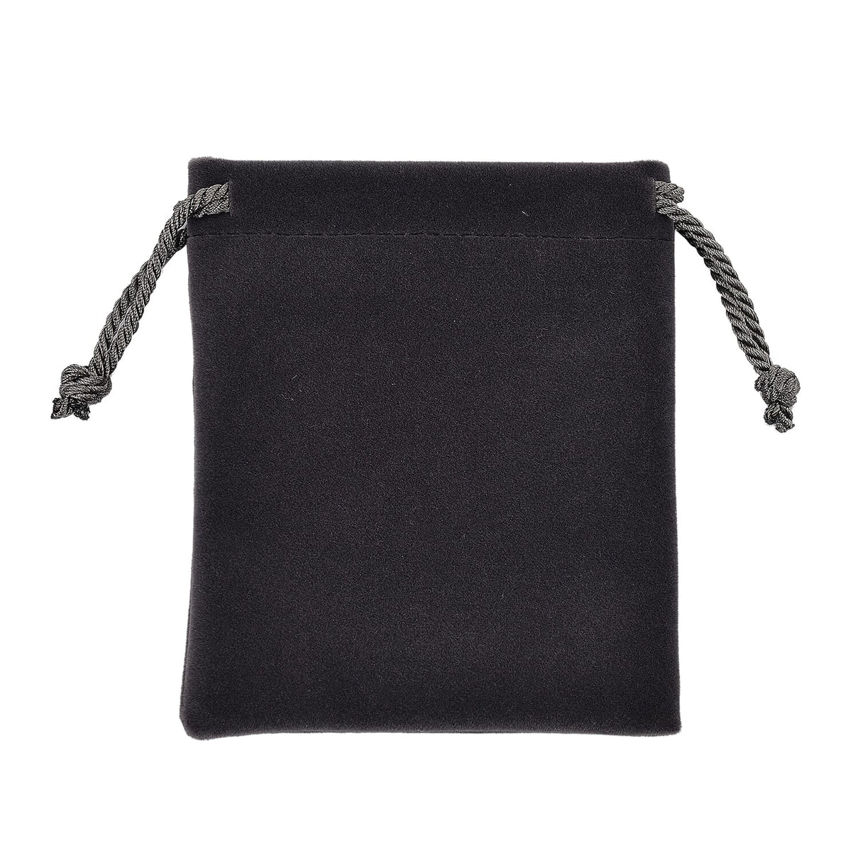 Knitted Bottom Plush Cloth Coin Pouch (Size 12x10x1 cm) - Grey 7986704 2