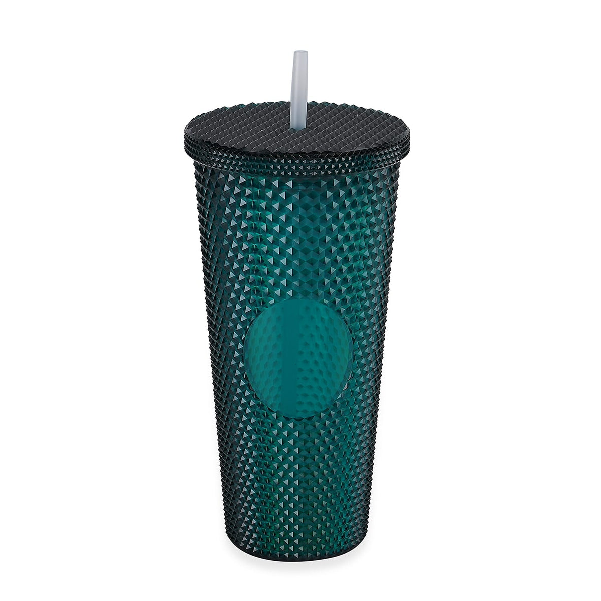 Double Wall Creative Water Tumbler with Silica Gel Straws 600ml - Green 7723942 3