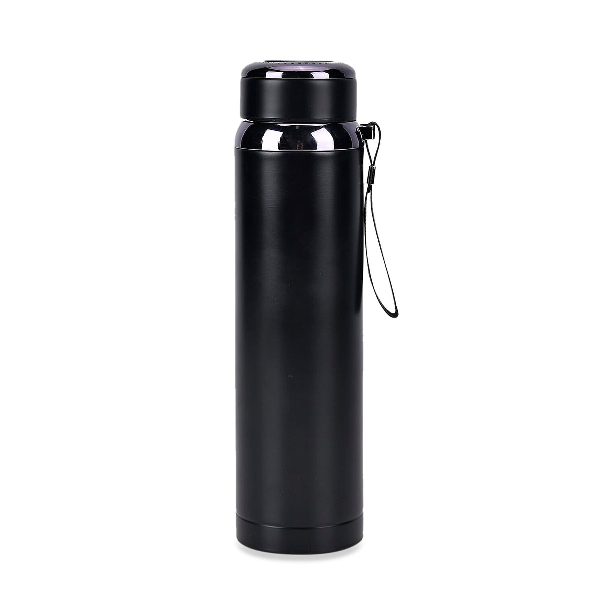 Double Wall Thermos Cup with Stainless Steel Filter and Lanyard 1000ml - Black 7724120 0