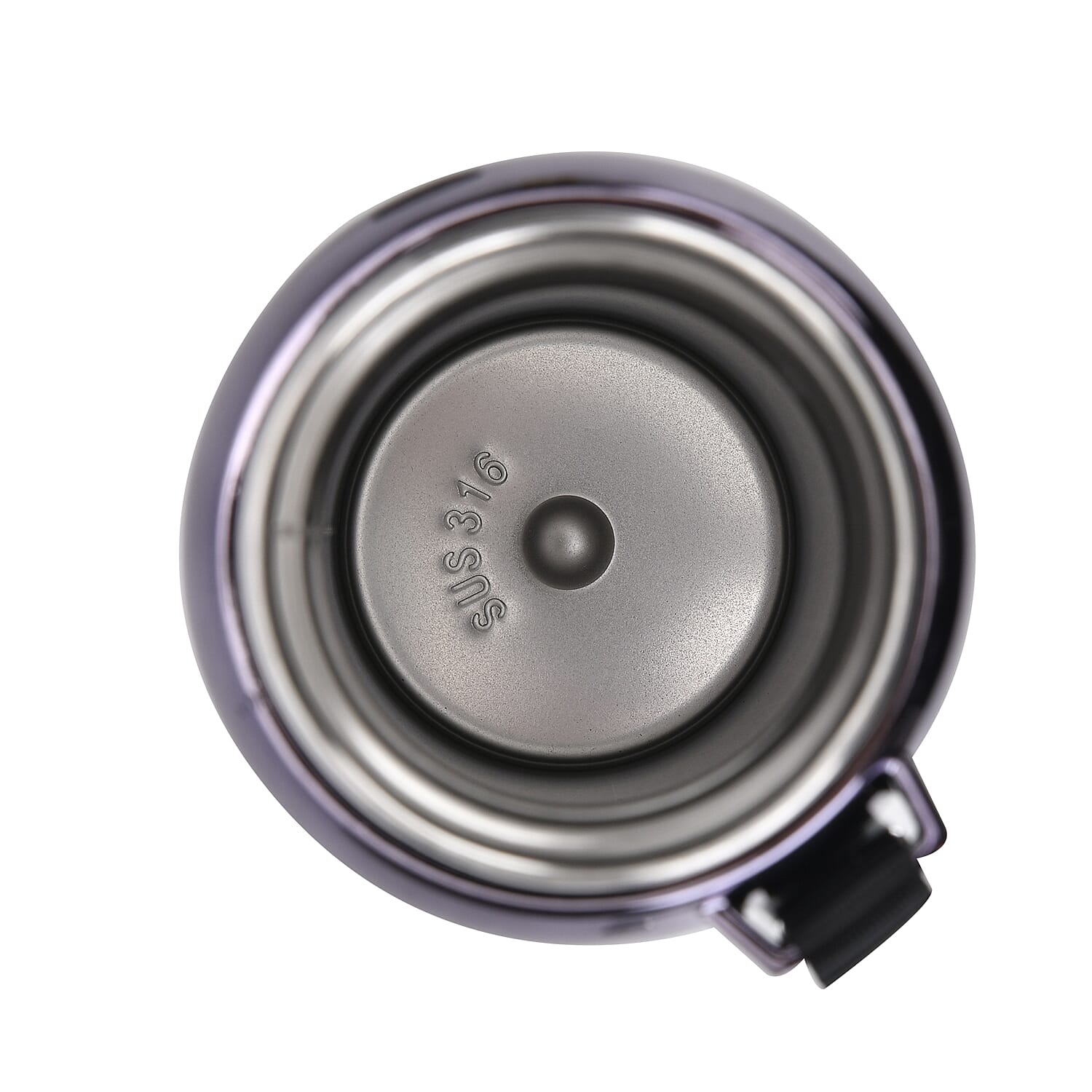 Double Wall Thermos Cup with Stainless Steel Filter and Lanyard 1000ml - Black 7724120 5