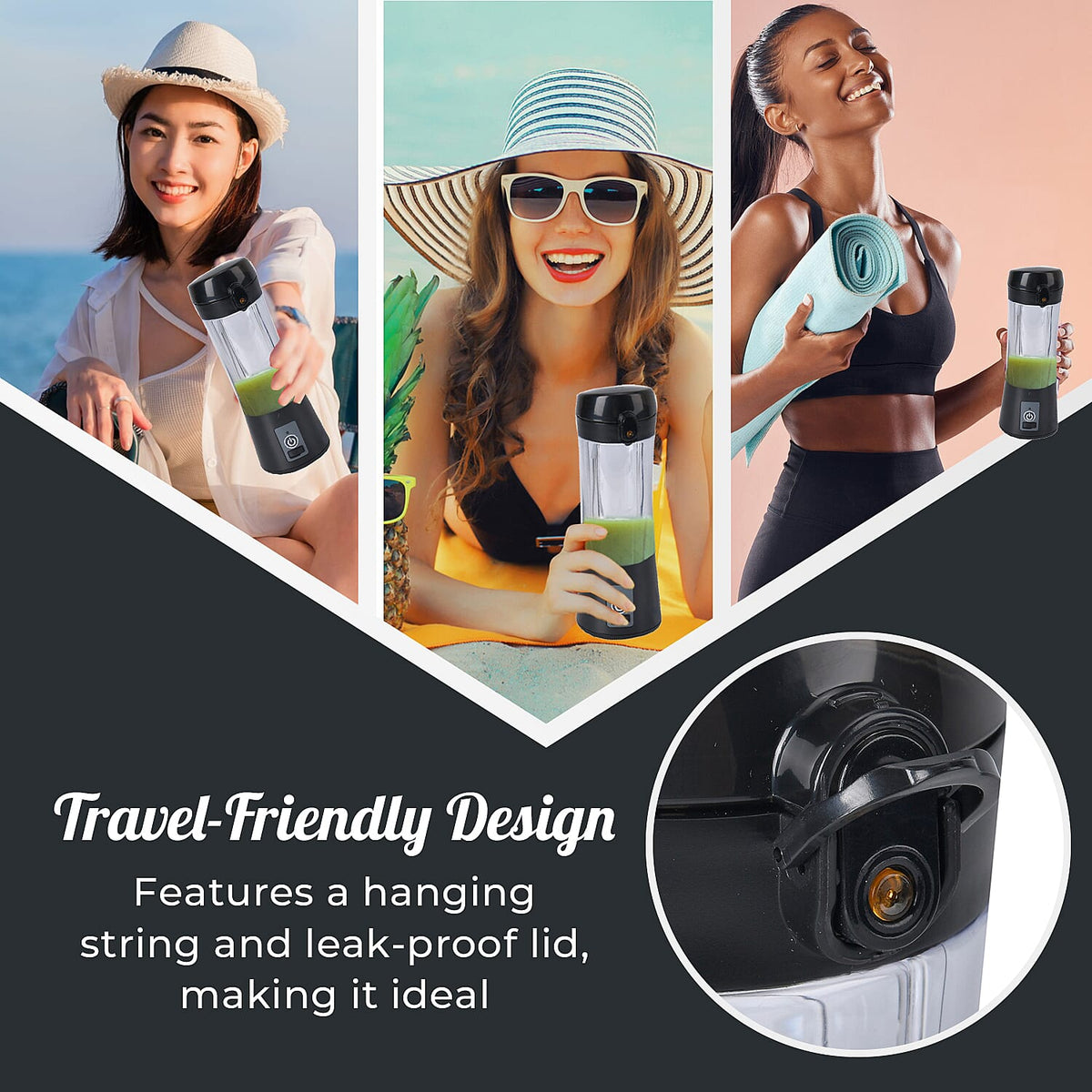 380ml Portable Blender with Detachable Cup - Black 7684405 4