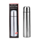 Stainless Steel Double Wall Thermos Flask with Fabric Storage Bags 1000ml - Silver