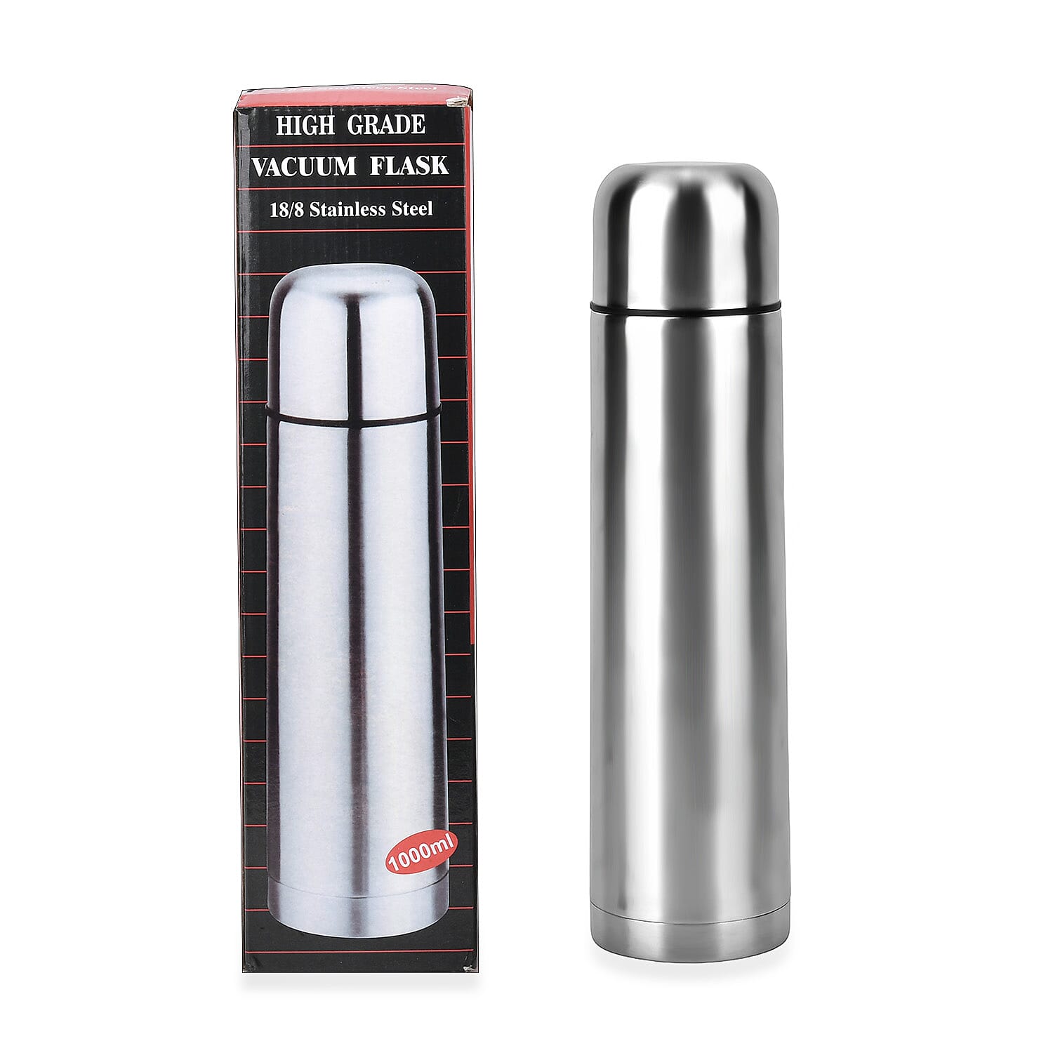 Stainless Steel Double Wall Thermos Flask with Fabric Storage Bags 1000ml - Silver 7724165 5