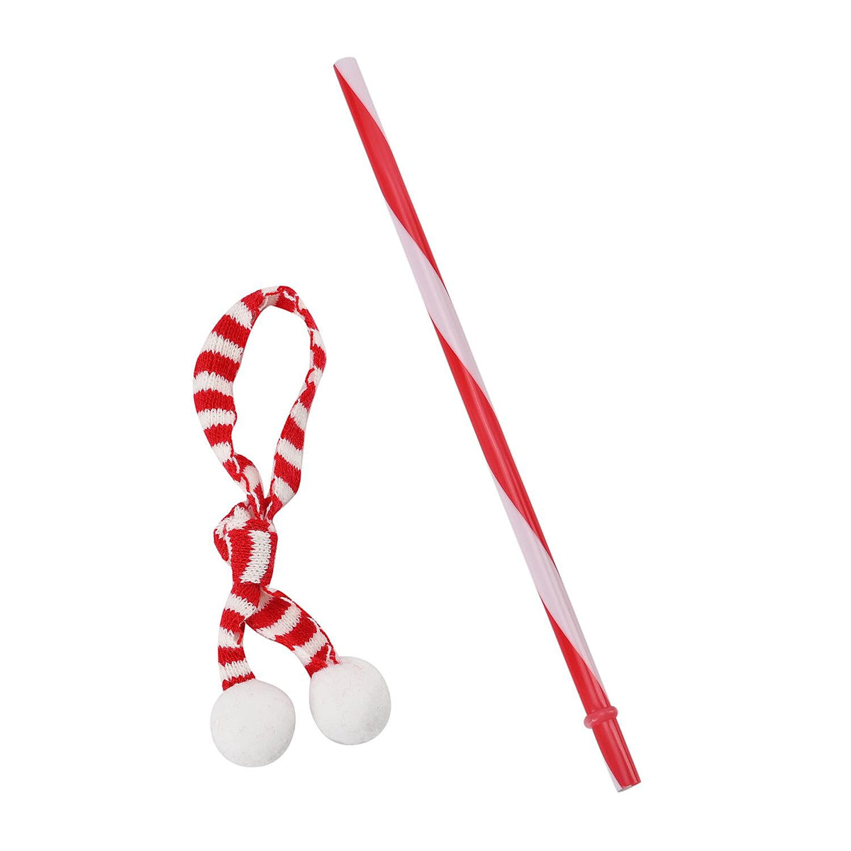 Set of 2 Christmas Mugs with Lids and Straws 7617414 6
