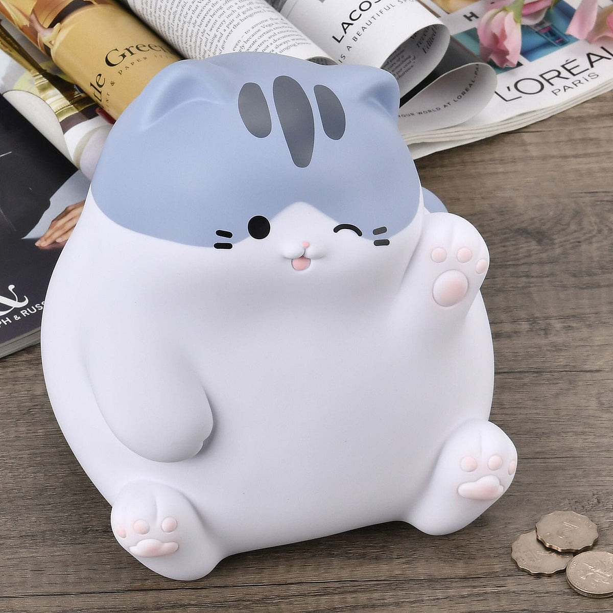 Money Bank Blue Waving Cat 7688370 1