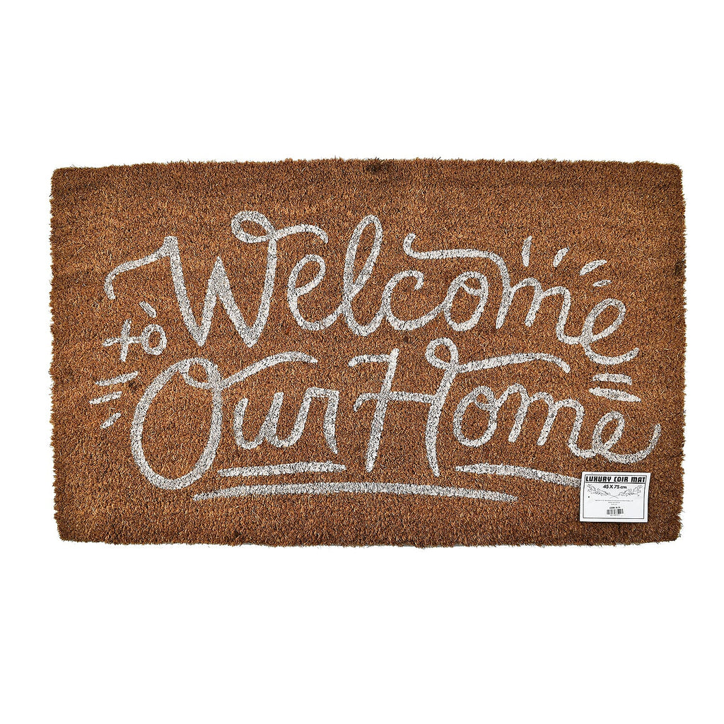 Welcome Home Coir Door Mat (Size 45x75 ) - Brown