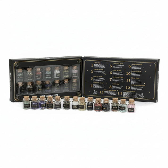 Collection of 14 Gemstone Wish Bottles 8306534 1