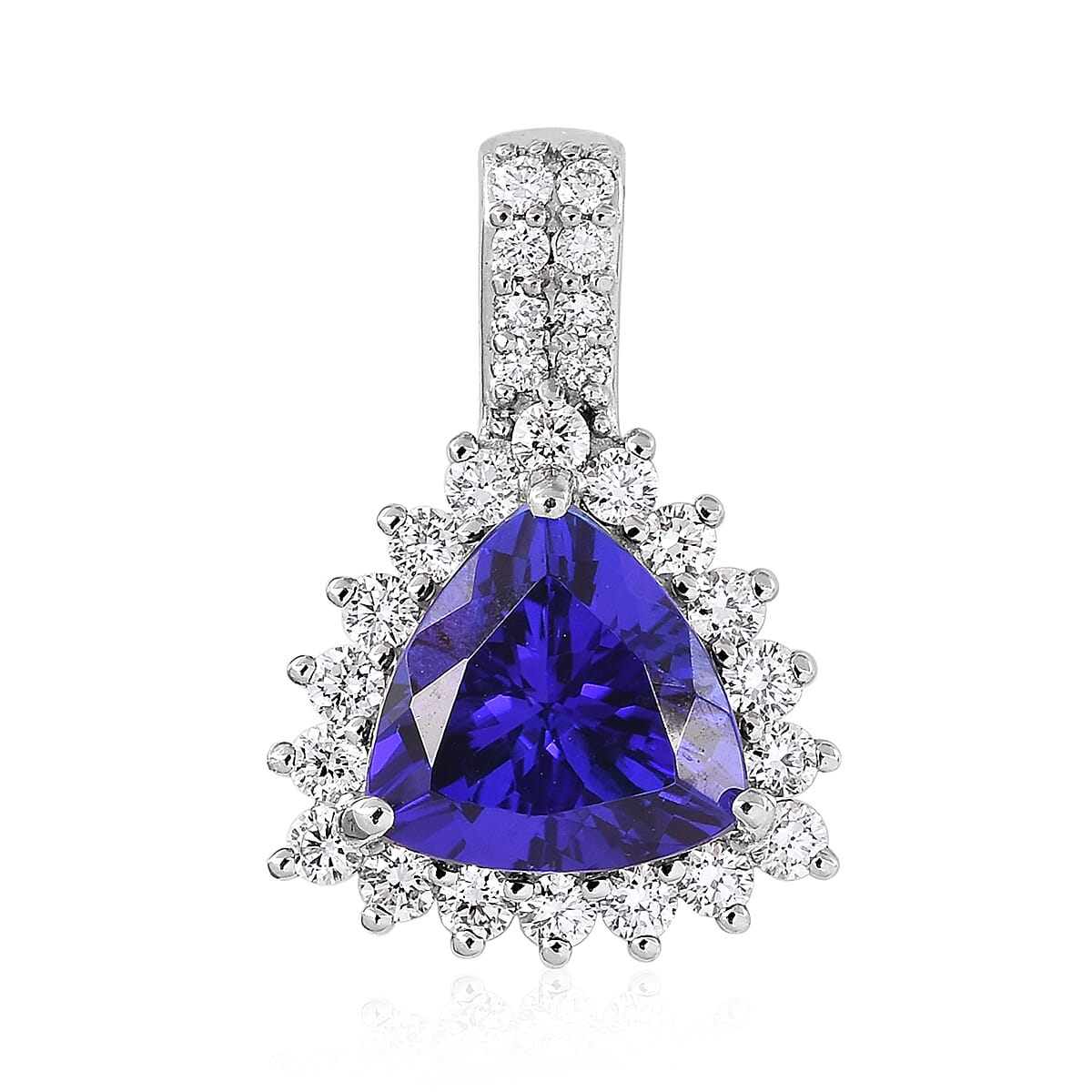 Collector Edition RHAPSODY 2.98 Ct AAAA Tanzanite and Diamond VS EF Halo Pendant in 950 Platinum 3641132 0