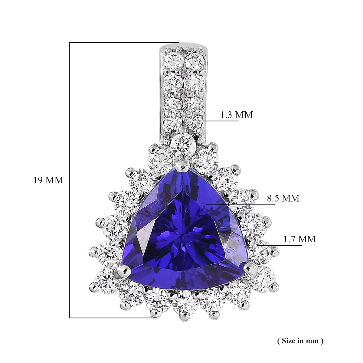 Collector Edition RHAPSODY 2.98 Ct AAAA Tanzanite and Diamond VS EF Halo Pendant in 950 Platinum 3641132 11