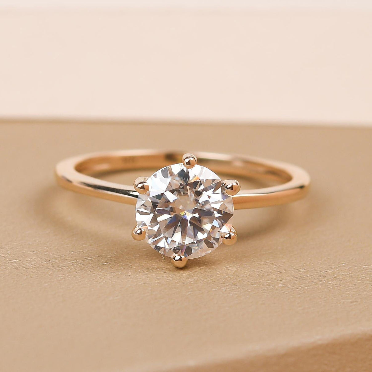 Collectors Edition 9K Yellow Gold Moissanite Solitaire Ring 1.20 Ct 3869043 2