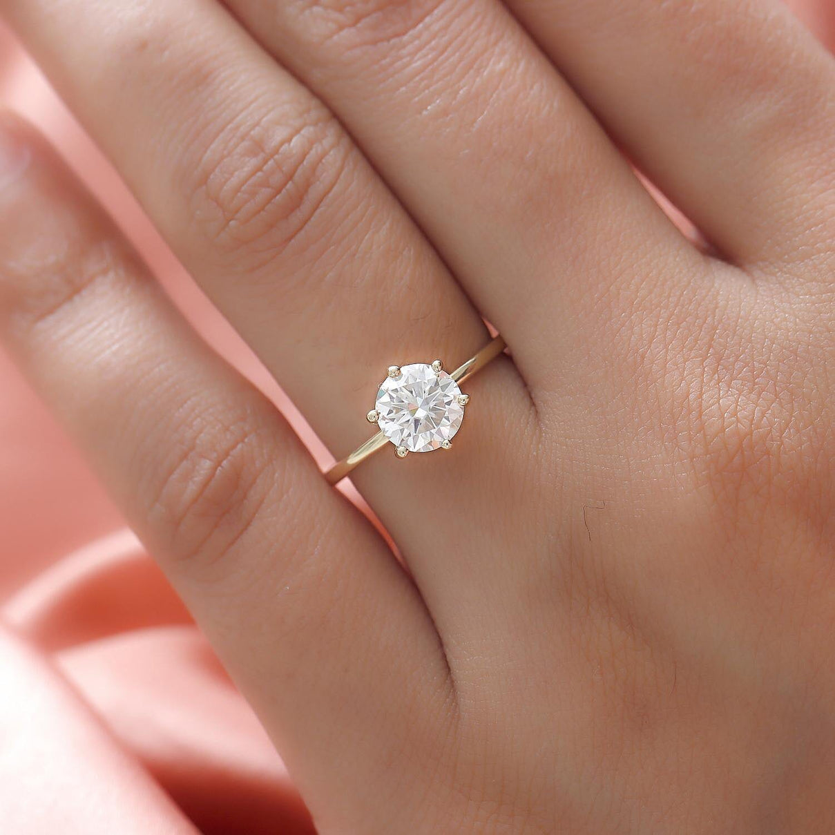 Collectors Edition 9K Yellow Gold Moissanite Solitaire Ring 1.20 Ct 3869043 3