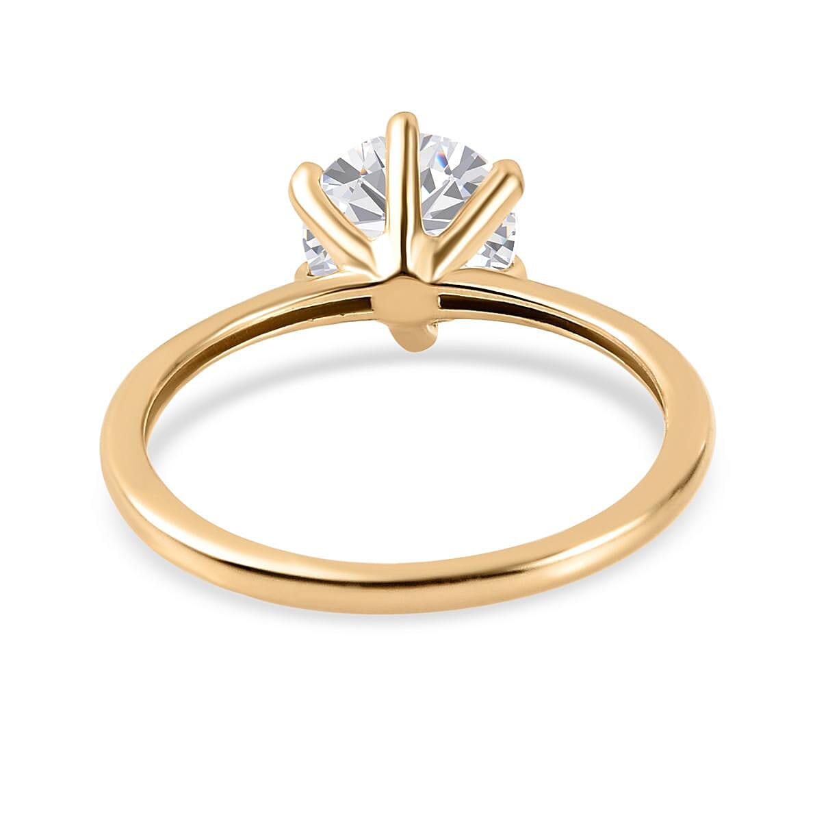 Collectors Edition 9K Yellow Gold Moissanite Solitaire Ring 1.20 Ct 3869043 5
