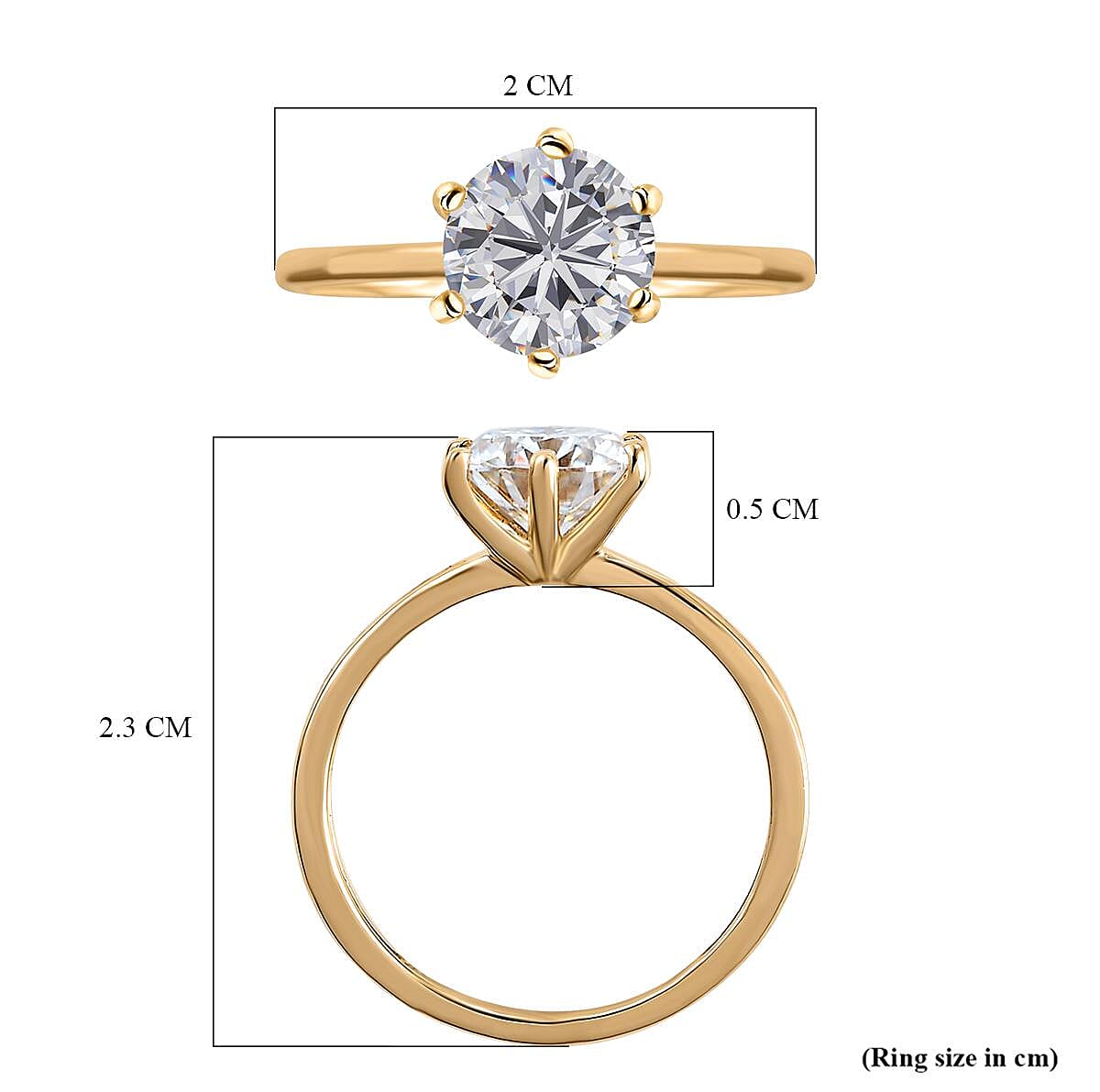 Collectors Edition 9K Yellow Gold Moissanite Solitaire Ring 1.20 Ct 3869043 6