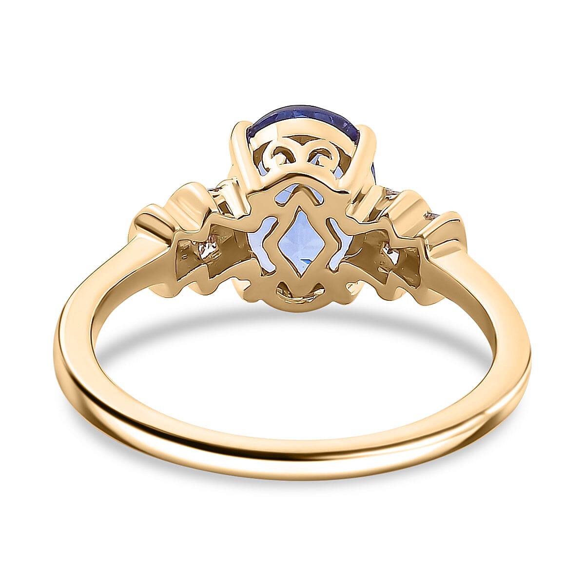 9K Yellow Gold Tanzanite and White Diamond Ring 1.85 ct 7967100 4