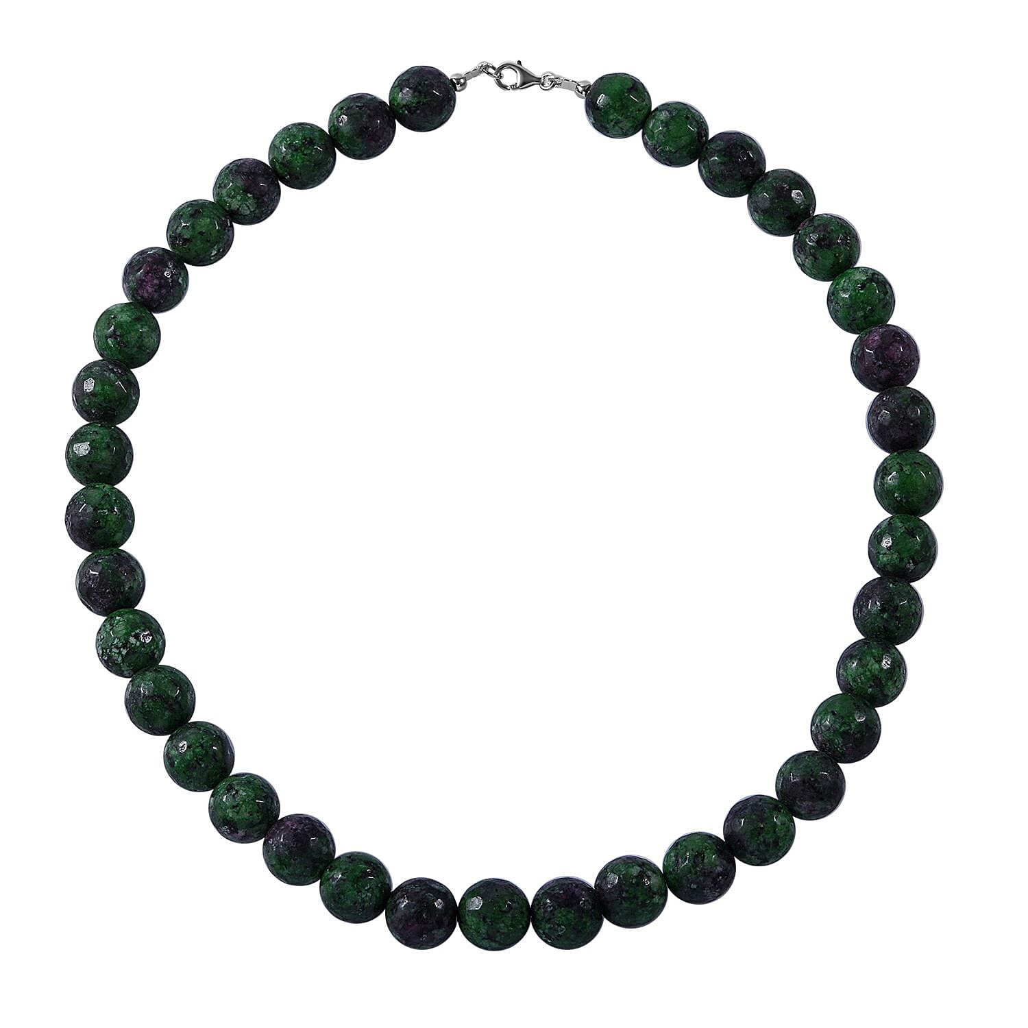 Collectors Edition- Rare Ruby Zoisite Necklace Size 18 in Sterling Silver 6296862 6