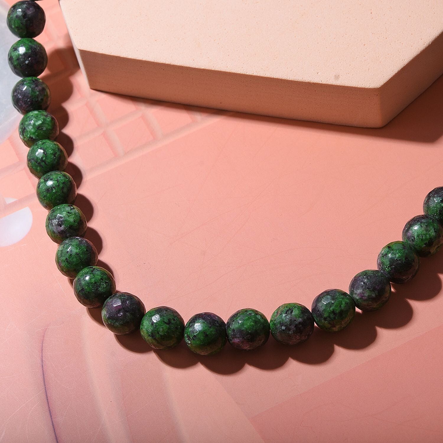 Collectors Edition- Rare Ruby Zoisite Necklace Size 18 in Sterling Silver 6296862 7