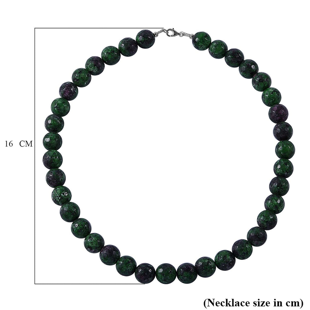 Collectors Edition- Rare Natural Ruby Zoisite  Necklace (Size - 18)  Sterling Silver 250.00 ct