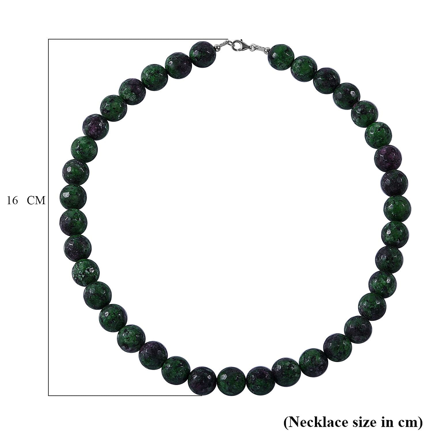 Collectors Edition- Rare Ruby Zoisite Necklace Size 18 in Sterling Silver 6296862 11