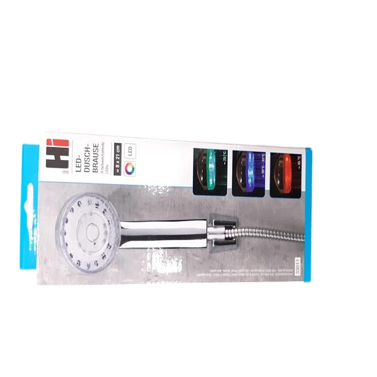 Colour Changing LED Shower Head with Handheld - Silver 8020151 0