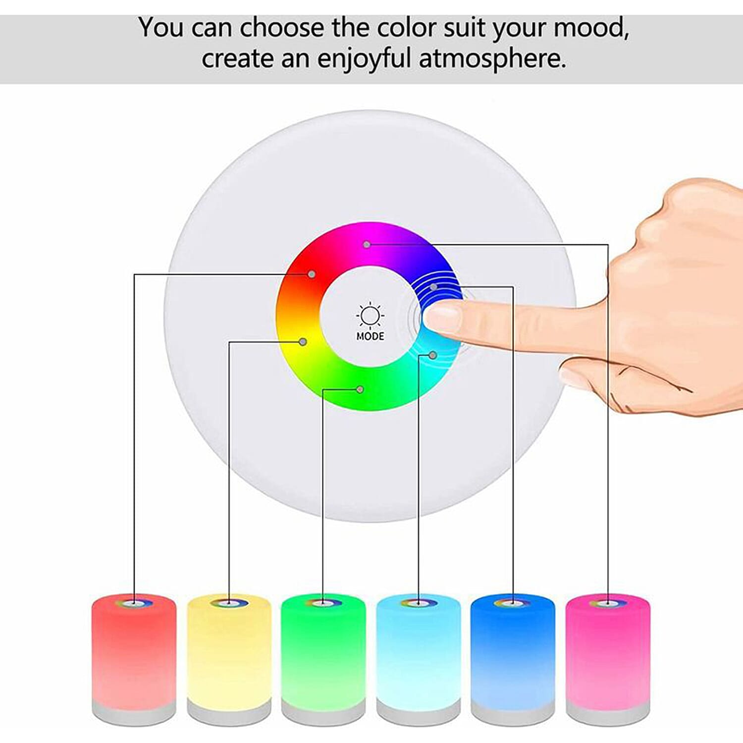 Colour Changing Touch Sensor Smart Light (1200mAh Battery Inc.) 7767837 2