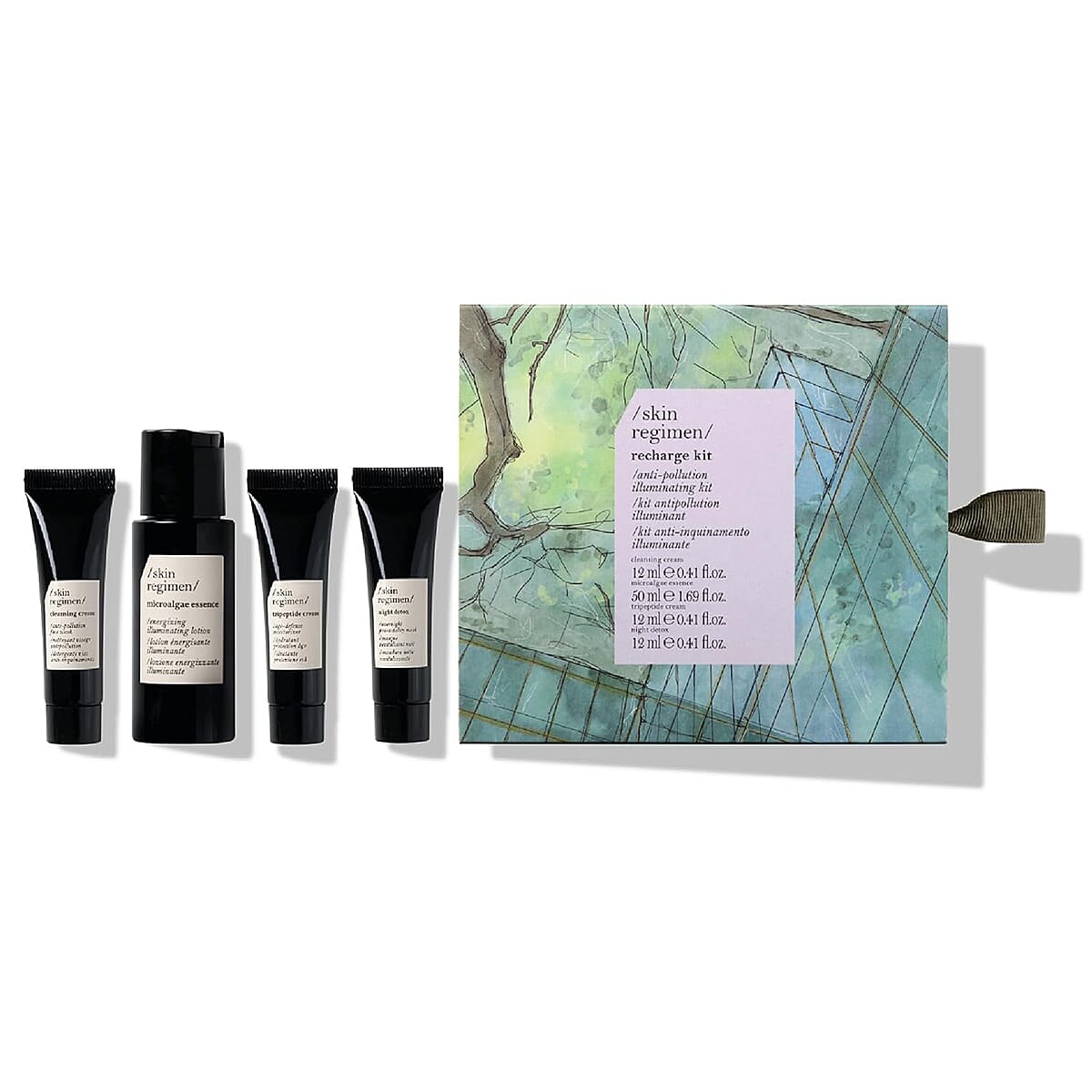 Comfort Zone Skin Regimen Recharge Kit (Includes: Cleansing Cream, Microalgae Essence, Tripeptide Cream, Night Detox) 8071643 0