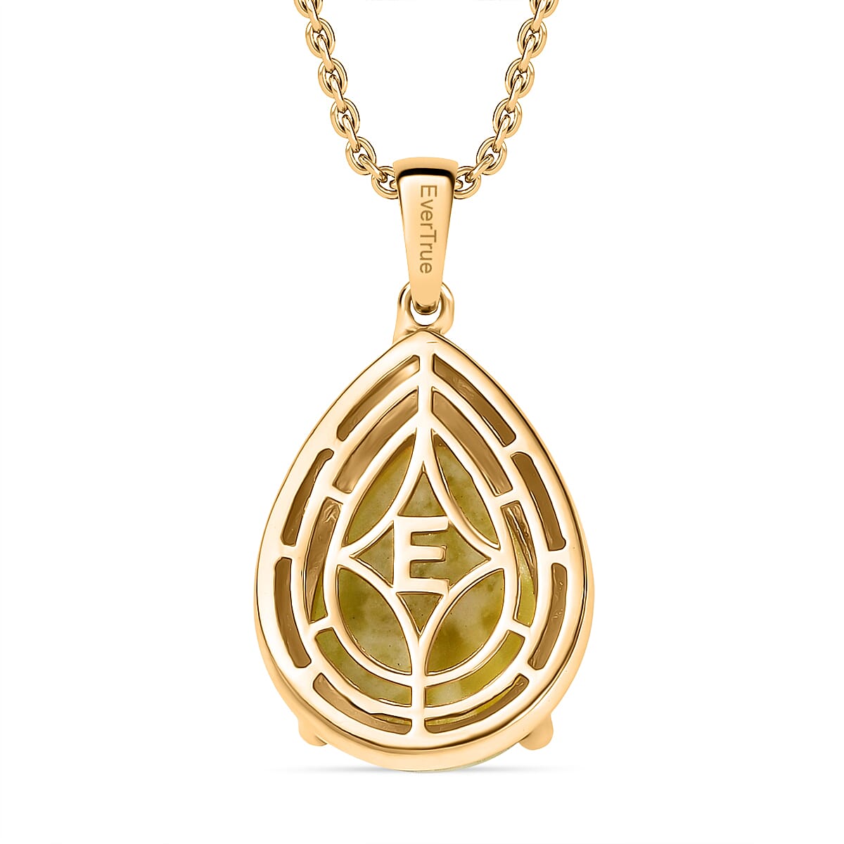EverTrue Connemara Marble Pendant with Chain (Size - 20) in Yellow Gold Tone 8.66 Ct. 4427172 5