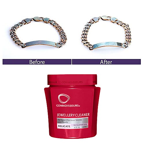 Connoisseurs Delicate Jewellery Cleaning Bath - Liquid Cleaner Solution for Semi-Precious Stones and Pearls- Dip Tray &amp; Brush Included - 236 ml 6283857 3