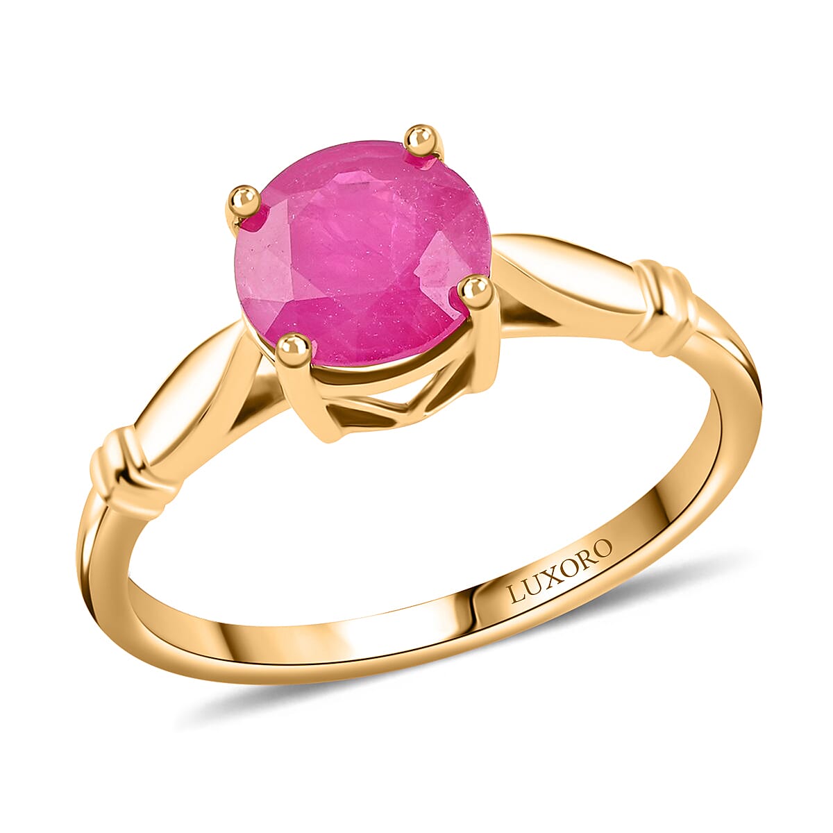 1.5 Ct. Natural AAA Montepuez Ruby Ring in 14K Yellow Gold 7275732 5