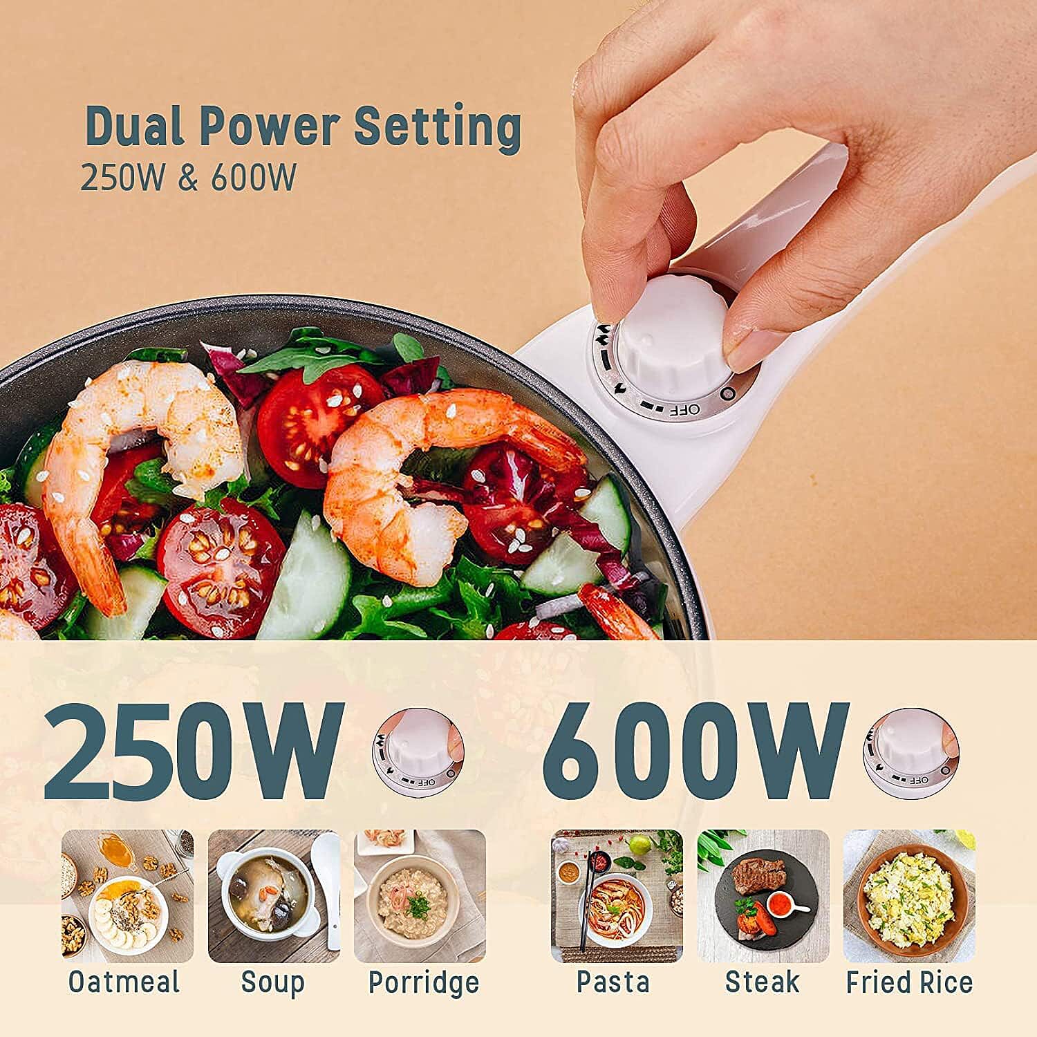Vocha Mini Portable Electric Hot Pot with Lid (1.5L) 7952851 1