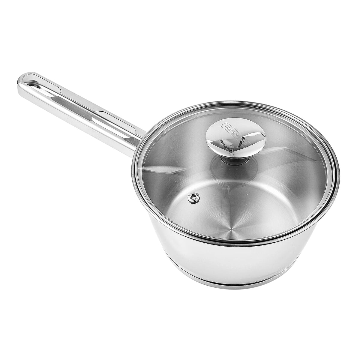 Tramontina Cookware Set - Fry Pan 16cm, Saucepan 20cm, Casserole Pot 20cm - Triple Layer Base - All Hob types (Size 20x20x16 cm) - Silver 7614763 1