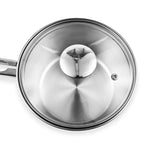 Tramontina Cookware Set - 2 Casserole Pots 20 - 24cm And Saucepan 16cm - Triple Layer Base - All Hob types - Silver