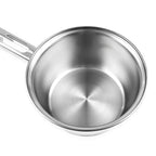 Tramontina Cookware Set - 2 Casserole Pots 20 - 24cm And Saucepan 16cm - Triple Layer Base - All Hob types - Silver