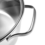 Tramontina Cookware Set - 2 Casserole Pots 20 - 24cm And Saucepan 16cm - Triple Layer Base - All Hob types - Silver