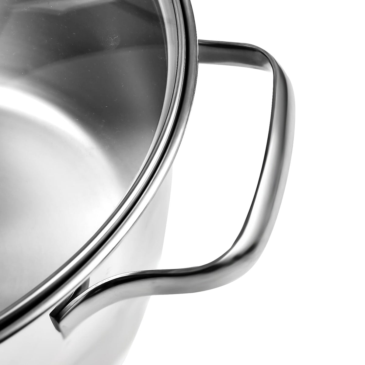 Tramontina Cookware Set - 2 Casserole Pots 20 &amp; 24cm And Saucepan 16cm - Triple Layer Base - All Hob types - Silver 7614747 3