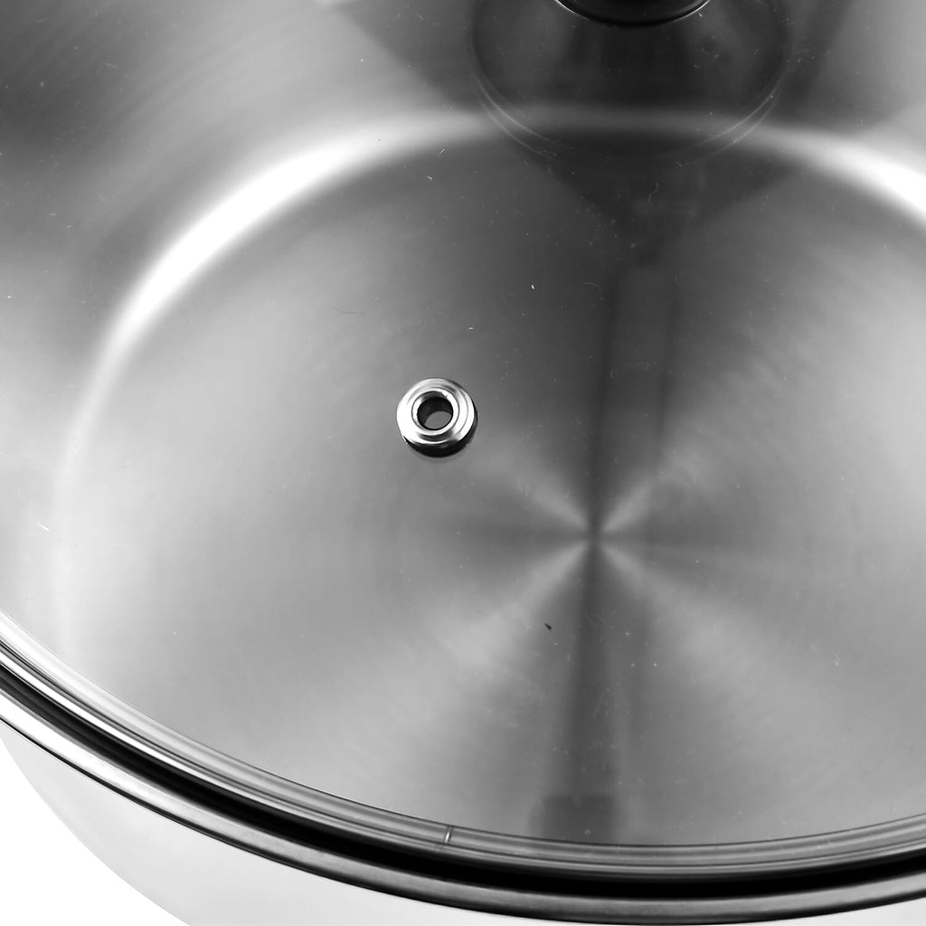 Tramontina Cookware Set - 2 Casserole Pots 20 - 24cm And Saucepan 16cm - Triple Layer Base - All Hob types - Silver