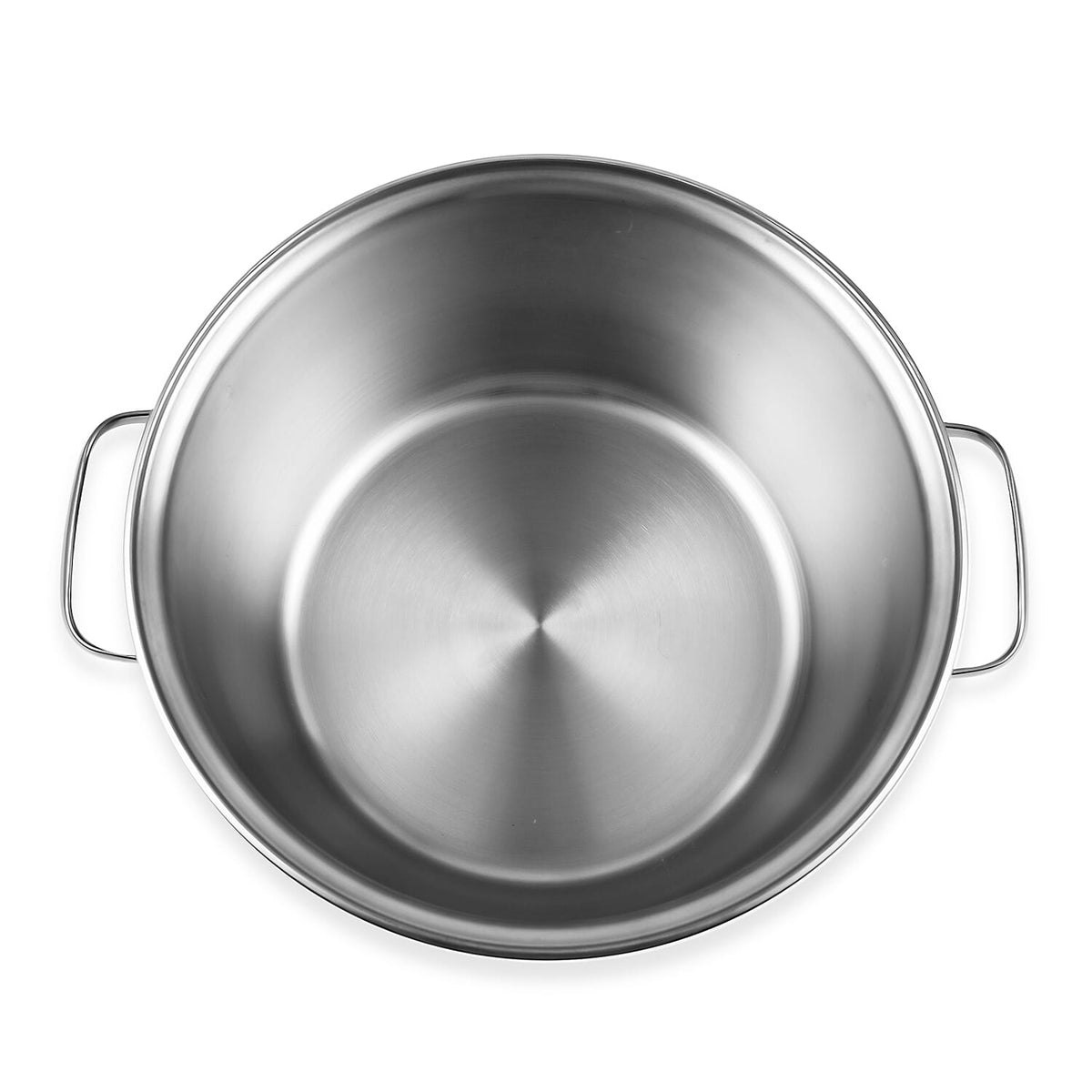 Tramontina Cookware Set - 2 Casserole Pots 20 &amp; 24cm And Saucepan 16cm - Triple Layer Base - All Hob types - Silver 7614747 7