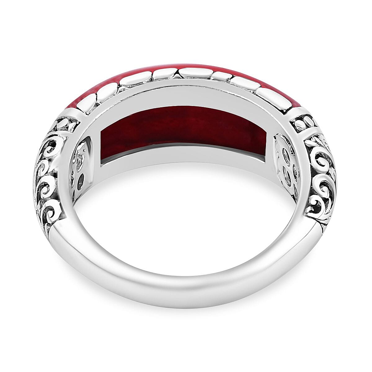 Coral  Ring in Sterling Silver, Silver Wt. 5.2 Gms  0.010  Ct. 7768517 4