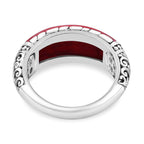 Coral  Ring  Sterling Silver 0.01 ct,  Silver Wt. 5.2 Gms  0.010  Ct.